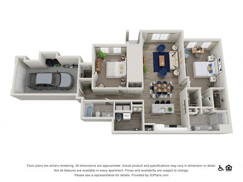 The Edwards - 2 bedroom, 2 bathroom 1,396-to1,397 Sq. Ft. Carriage Home at Griffin Weston, Cary, North Carolina